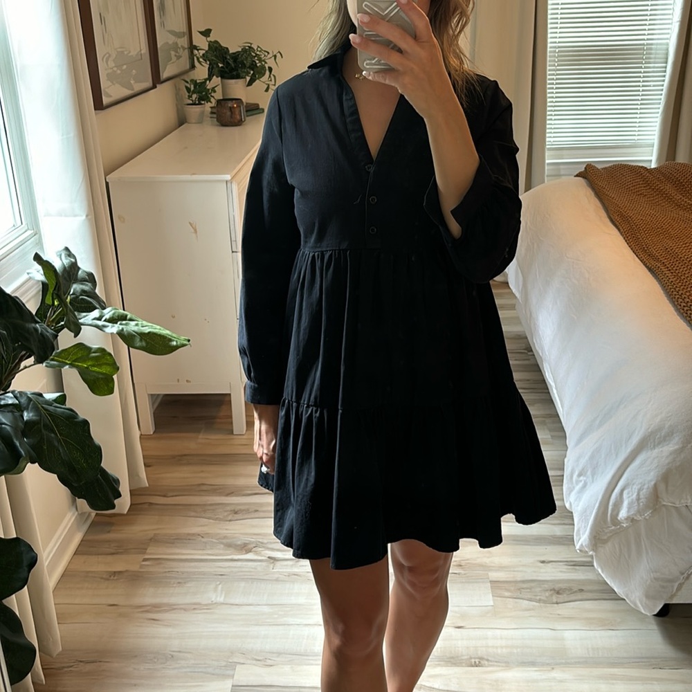 Tiered shirt dress